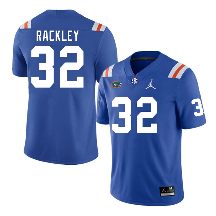 Men #32 Cahron Rackley Florida Gators College Football Jerseys Stitched-Retro